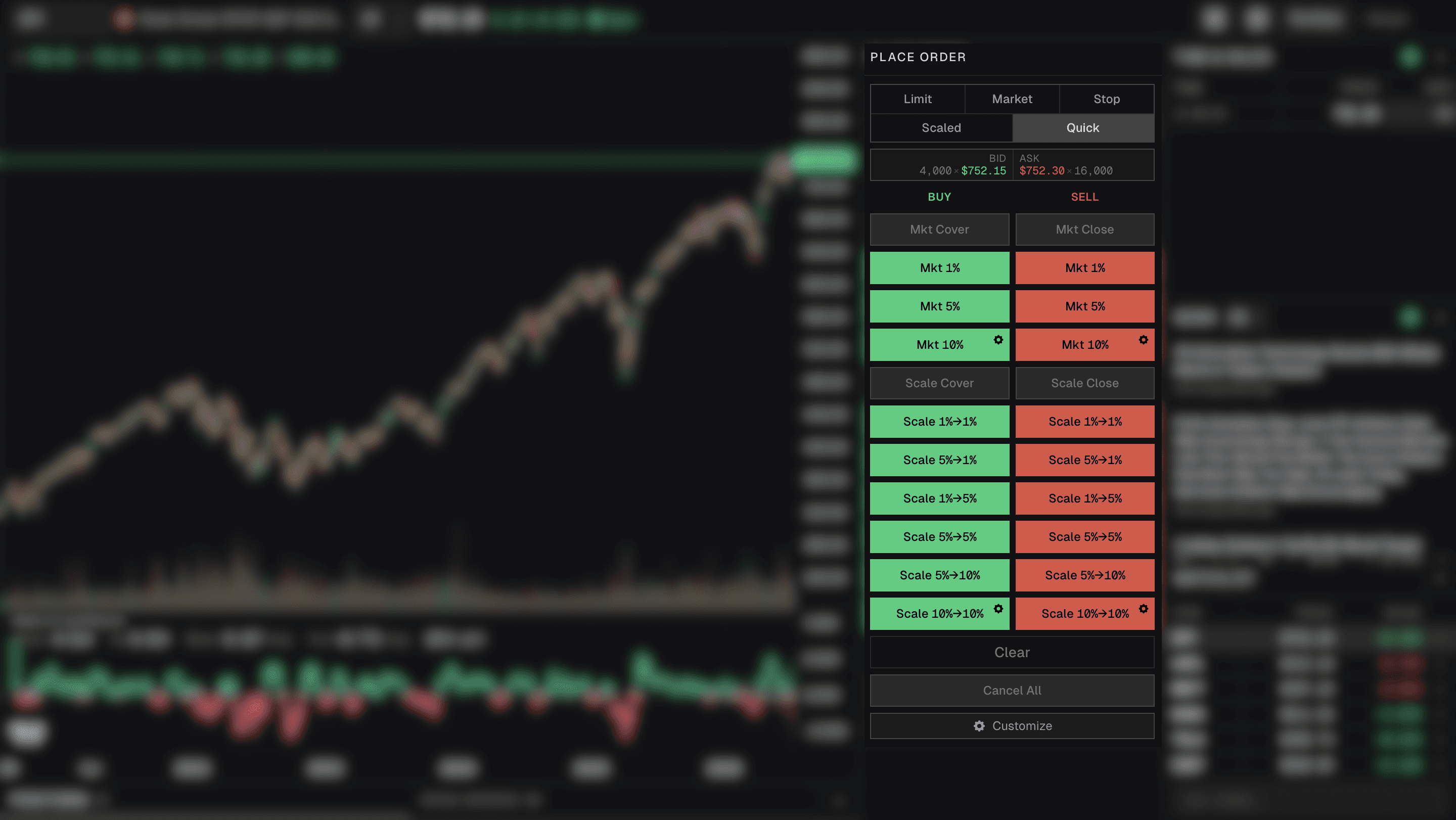 Drakonsynth customizable Quick orders interface
